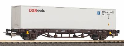 PIKO 27720 - H0 - Containertragwagen Lgjs DSB gods, DSB, Ep. V